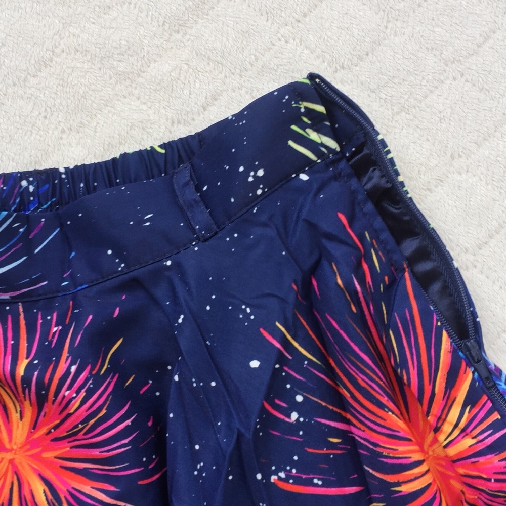 S / ModCloth fireworks New Years skater skirt NWOT - Picture 6 of 6